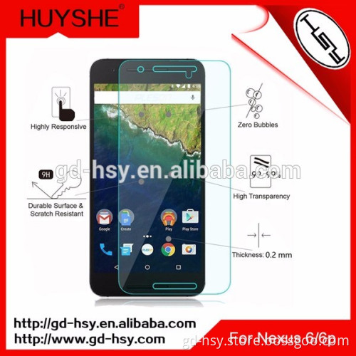 Factory Wholesale Premium 2.5d Round Edge 0.33mm Ultra Thin Tempered Glass Screen Protector For nexus 6p Cell Phone